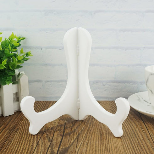 Artliving White 6 inch Plastic Easels Plate Holder Stand Display Stands Picture Frame Stand Holder-Set of 4...