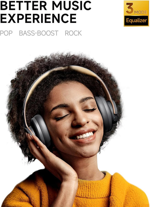 Picun B8 Bluetooth Headphones, 120H Playtime Headphones Wireless Bluetooth with 3 EQ Modes, Low Latency, Hands-Free Calls, Over Ear Headphones for...