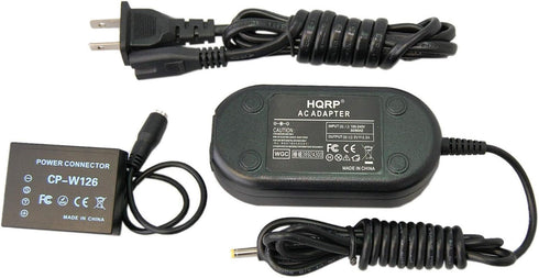 HQRP Kit AC Power Adapter Compatible with Fujifilm AC-9V CP-W126 Replacement X-E2 X-E3 X-E2S X-Pro2 X-T10 X-T2 X-T3 X-T20 Digital Camera + Euro Pl...