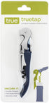 True Brands TrueTap Double Hinged Waiters Corkscrew, Top-notch Stainless Steel Opener with Foil Cutter Built to Last Wine Key Navy Blue, Set of 1...