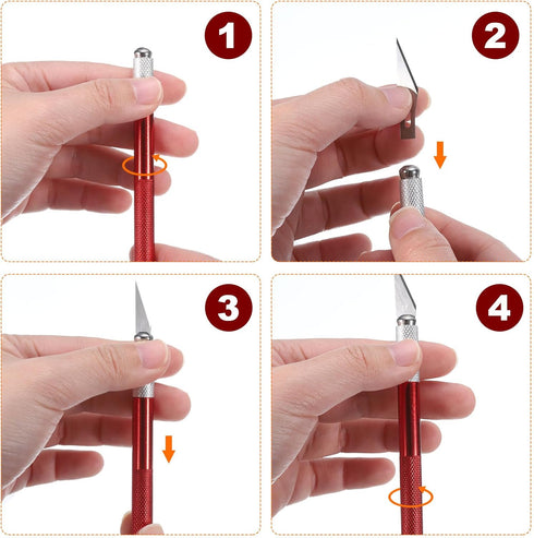 (6" x 8") A5 Cutting Mat, Exacto Knife Precision Carving Craft Hobby Knife Kit for DIY Art Work Cutting, Hobby, Stencil, Scrapbooking, Pink...