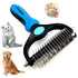 ANCHOR Pet Grooming Brush-Double Sided Shedding and Dematting Undercoat Rake Comb for Dogs and Cats, No More Nasty Shedding or Flying Hair (Blue),...