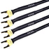 CESS-028L HiFi Premium Speaker Cable Jumpers 8 Inches - Fork Spade Plug to Spade Plug Speaker Jumper Cables - 4 Pack (Large Fork)...