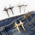 8 Sets Adjustable Star Button Pant Waist Tightener, Adjustable Waist Buckle Sets No Sew and No Tools Detachable Decorative Waist Buckles, Jean But...