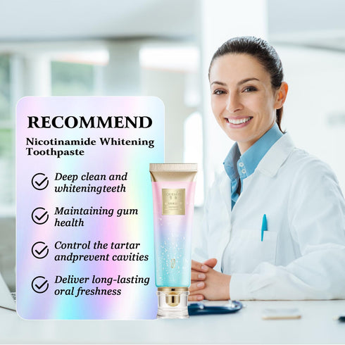2Pcs Niacinamide Whitening Toothpaste, Nicotinamide Dazzle White Toothpaste, Fresh Breath Niacinamide Whitening Toothpaste,Remove Tooth Stains...