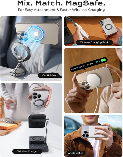 LISEN for MagSafe Sticker Magnetic Ring for Phone Case, Upgraded Thin for Magsafe Magnet Compatible with MagSafe Ring for MagSafe Car Charger Phon...