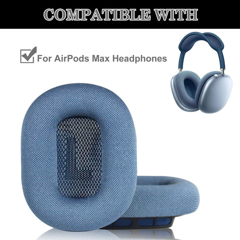 Ear Cushions for Airpods Max Headphones Replacement Ear Cushion Covers Made of Mesh Fabric and Memory Foam (Blue)......