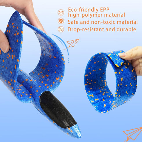 VCOSTORE 2 Pack Foam Airplanes : Foam Glider Plane 17.5" - Large Throwing Glider Airplane Toy with 2 Flight Mode Flying,Outdoor Sports Toys for 3-...