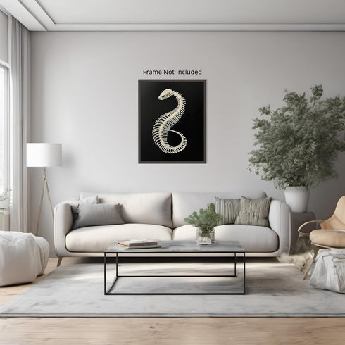 Posterizer 1 pcs-abstract reptile X-ray art -1-Art for Animal Lovers Gift for Steampunk or Goth Fans Living Room Bedroom Decor- unframed wall art...