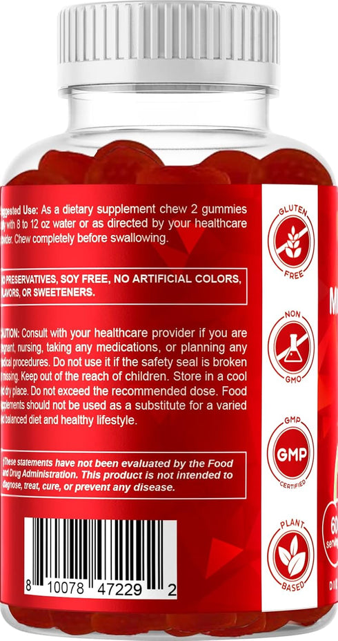 Vitamatic Extra Strength Vitamin B12 5000 mcg (Methyl B12) Gummies - 120 Count - Natural Cherry Flavored...