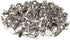 100 Pcs Brass Paper Fasteners, 8x17mm Plated Mini Brads for Scrapbooking Crafts DIY Projects (Silver)...