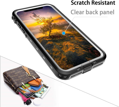 for Waterproof iPhone 11 Pro Max Case - Full Body Bumper Case Waterproof Rugged Protection with Built-in Screen Black...