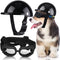 Small Dog Helmet Goggles Motorcycle Helmet UV Protection Doggy Sunglasses Pet Dog Glasses Safety Hat with Adjustable Belt Windproof Snowproof Eye ...