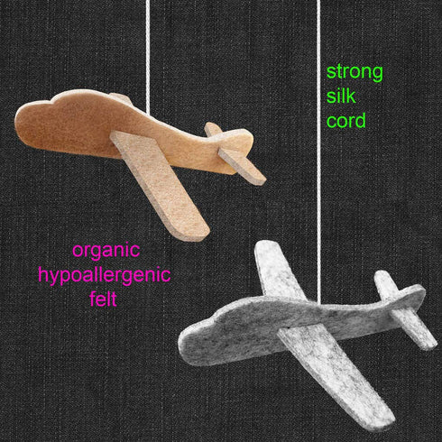 GIFTSFARM Baby Crib Mobile, Airplane Baby Mobile, Crib Mobile for Boys Nursery Decor...