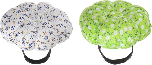 HARFINGTON 2pcs Wrist Pin Cushion Pumpkin Needle Sewing Pincushion Pin Holder with Elastic Wrist Belt Fit All Wrist Sizes for Sewing Quilting Need...