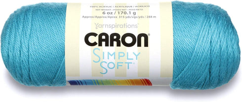 Caron Simply Soft Brites Yarn, 6 oz, Blue Mint, 1 Ball...