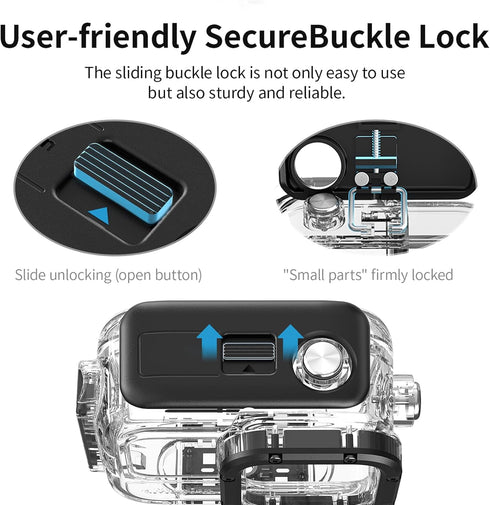 Waterproof Case Underwater Dive Case Protective Shell for Insta360 Ace Pro Action Camera 60M/197FT Diving Housing Cover Shell...