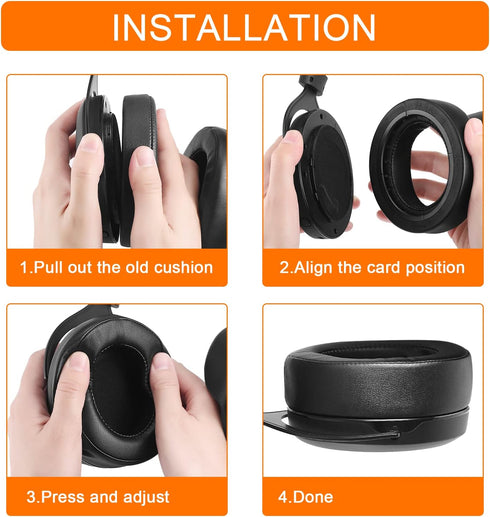 GVOEARS Replacement Ear Pads for Corsair HS70 Pro HS60 HS50, Durable Knitted Gaming Headset Noise Isolation Cushions (Grey)...