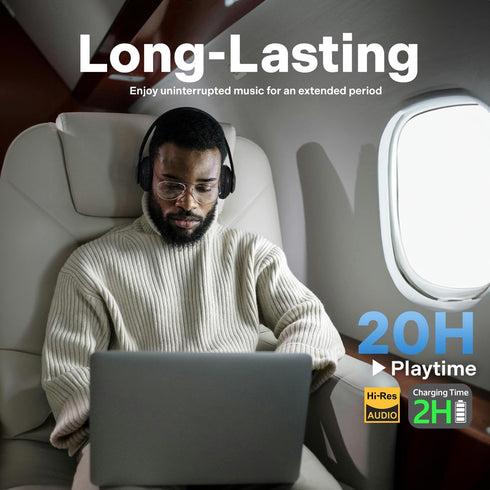 iJoy Bluetooth Headphones Over Ear, Wireless and Wired Foldable Headset Built-in Microphone, FM, Micro SD Card Slot - (Blue) Adults Kids Boys...