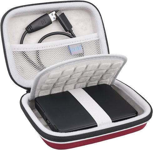 Lacdo Hard Drive Carrying Case for Western Digital WD My Passport/WD Elements/WD My Passport Ultra Portable External Hard Drive 1TB 2TB 3TB 4TB 5T...