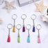 Keychain Tassles, Cridoz 200pcs Bulk Keychain Rings Set Includes 50pcs Tassels for Crafts, 50pcs Key Chain Rings, 50pcs Jump Ring and 50pcs Screw ...