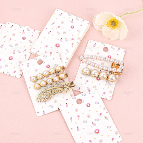 AUEAR, Cute Hair Bow Display Cards Packaging Paper Card Board Holder for Clips (100 Count)...