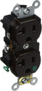 Leviton 8300-H 20-Amp, 125-Volt, Heavy Duty Hospital Grade, Duplex Receptacle, Straight Blade, Self Grounding, Brown...