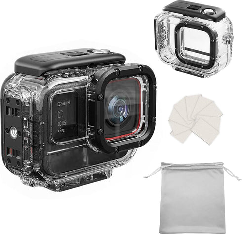 Waterproof Case Underwater Dive Case Protective Shell for Insta360 Ace Pro Action Camera 60M/197FT Diving Housing Cover Shell...