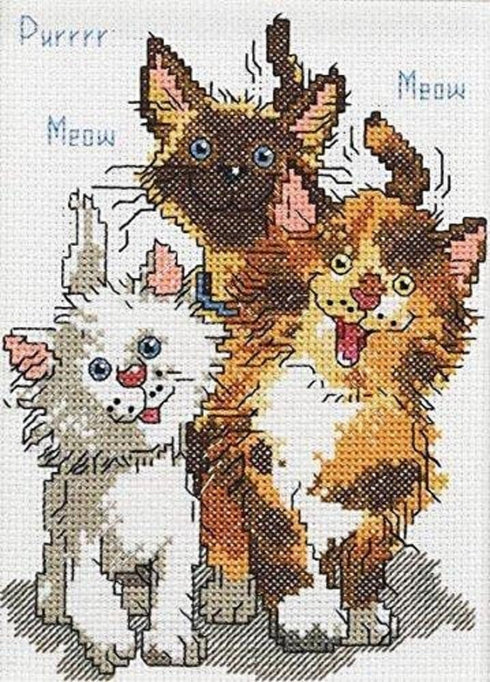 Janlynn 38-0208-Piece Suzy's Zoo Cattails of Duckport Mini Counted Cross Stitch Kit, 5 by 7-Inch White...