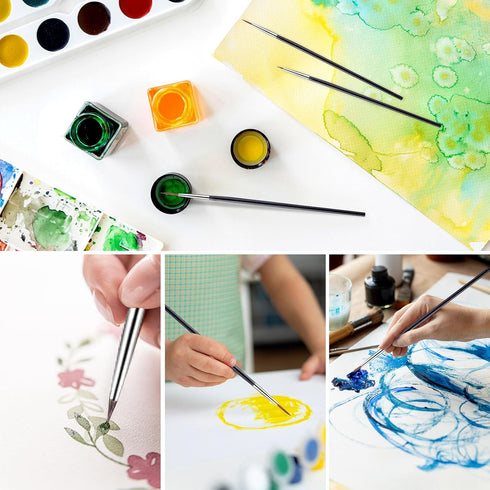 6 Pieces Detail Paint Brush Set, Fine Paint Brush Thin Detail Paint Brush Miniature Paint Brushes Small Fine Tip Paint Brush for Miniature Detail ...