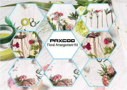 Paxcoo Floral Tape and Floral Wire Arrangement Tools Kit with Wire Cutter 26 Gauge Stem Wire and 22 Gauge Paddle Wire for Bouquet Stem Wrap Floris...