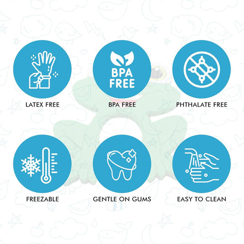 Silicone Baby Teether - Frog Teething Relief Toys for Babies 3-36 Months, Toddlers, Girls & Boys - Stimulating & Soft Soothing - BPA Free...