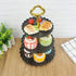 Artliving 3-Tier Plastic Cake Stand Dessert Stand Cupcake Stand Tea Party Serving Platter Black Gold...