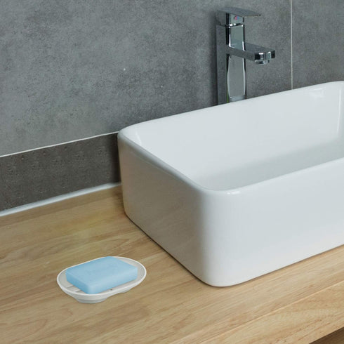 Anwenk Soap Dish, Bathroom Soap Dishes Soap Holder Soap Tray with Holes to Drain Water- Oval Shape Soap Dish for Shower Bathroom Kitchen Counter T...