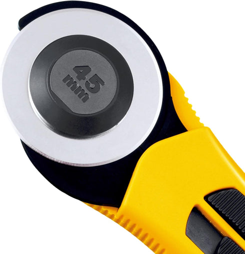 OLFA 45mm Rotary Cutter Replacement Blade, 1 Blade (RB45-1) - Tungsten Steel Circular Rotary Fabric Cutter Blade for Crafts, Sewing, Quilting, Fit...