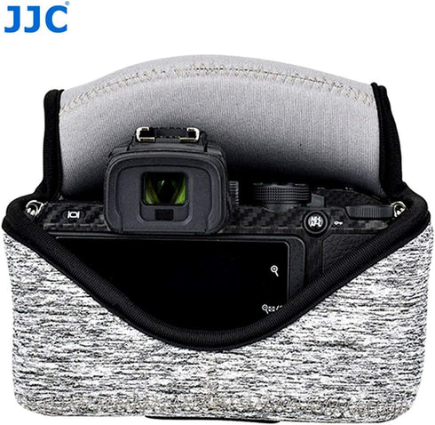 JJC Dark Gray Neoprene Mirrorless Camera Pouch Case Bag, Ultra Lightweight Elastic Comfortable, Z50 Case, Z FC Pouch, Water Resistant, 143x120x110...