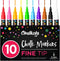 Chalkola 10 Fine Tip Liquid Chalk Markers for Chalkboard Signs, Blackboard, Window, Labels, Bistro, Glass, Car (10 Pack 3mm) - Wet Wipe Erasable I...