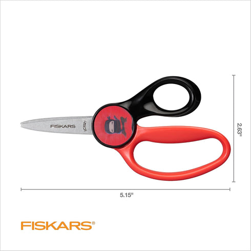 FISKARS® Magic Morph Kids Scissors - Image Moves when Tilted - Pointed-tip for Ages 4+ - Fun Ninja Design - Back to School Supplies...