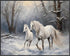 Posterizer 1 pcs-majestic horse in snowy winter scene-oil painting style-4-Art for Animal Lovers-Landscape & Nature Art-Decor for Home & Office- u...