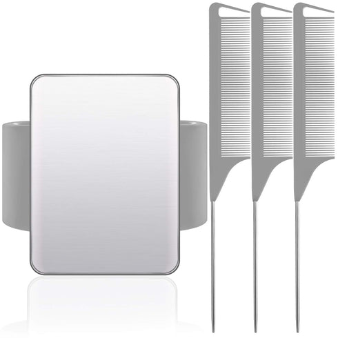 WILLBOND Magnetic Wrist Sewing Pincushion Wrist Magnetic Pin Holder Wristband Pin Cushion Holder with 3 Pcs Stainless Steel Pintail Comb Rat Tail ...