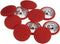 10pcs 40L Fabric Cloth Covered Button 25mm Round Metal Shank Sewing Buttons for Suits Dress Blouses, Red...