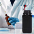 PATIKIL 2 Pcs 1000ml Reagent Bottles, HDPE Wide Mouth Square Bottles with Screw Cap for Lab Water Reagent Liquids Solid Sample Storage Seal, Black...