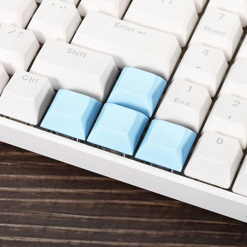 PATIKIL 1U Blank Keycaps, 5 Pack Universal PBT Keyboard Replacement Accessories for MX Mechanical Keyboard, Light Blue...