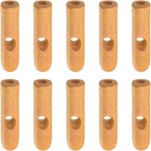 10pcs Umbrella Tail Beads 3.2mm Hole Dia 26mm Length PVA Fiber Umbrella Bone Cover for Folding Umbrella Cover Parts, Wooden...