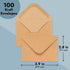Juvale 100 Pack Small Kraft Paper A1 Envelopes for 3x5 inches Cards, Invitations, Wedding RSVP, Gift Cards (V-Flap)...