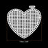 PATIKIL Plastic Mesh Canvas Sheets,10Pcs 2.96inch Cross Needlework Blank Yarn Crafting for Embroidery DIY Bookmarks Cup Mats, White, Heart Shape...