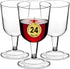 DecorRack 24 Wine Glasses, 6 Oz -BPA Free- Plastic Party Wine Cups, Perfect for Outdoor Parties, Weddings, Picnics, Stackable, Reusable, Disposabl...