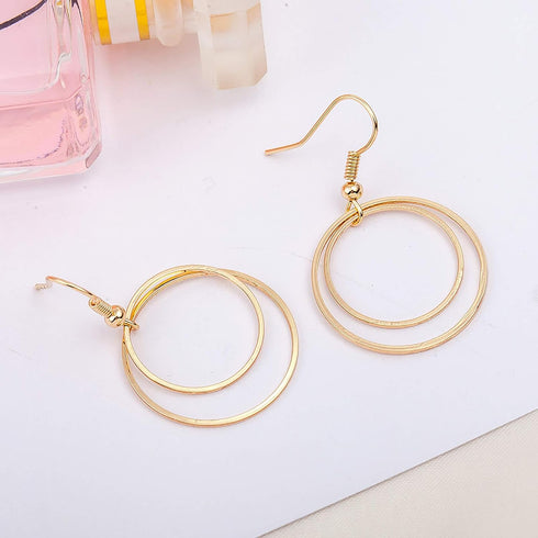 100Pcs Round Earring Beading Hoop Rings,5Sizes Earring Finding Open Bezels Linking Rings Beading Hoop Earrings Pendant for DIY Craft Jewelry Makin...