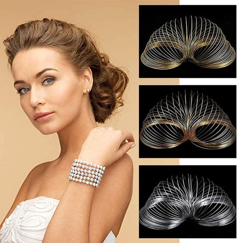 300Loops Memory Beading Wire for Jewelry Making,DIY Jewelry Wire Craft Memory Wires Cuff for Jewelry Making DIY Bracelet Necklace Crafts Supplies ...