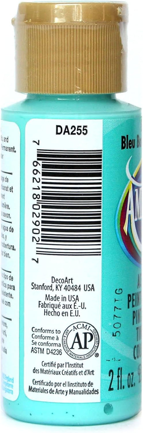 DecoArt Americana Acrylic Paint, 2-Ounce, Bahaman Blue (DA255-3)...